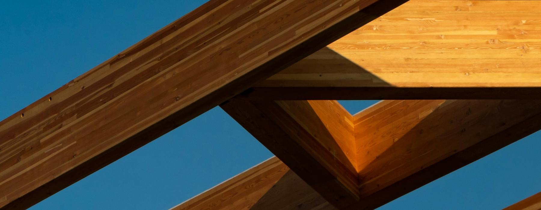 a close-up of a wooden structure